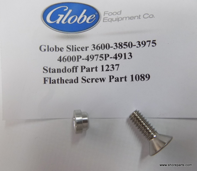 Globe Slicer Part 1237 Bearing Retainer Stand Off- 1089 Screw 